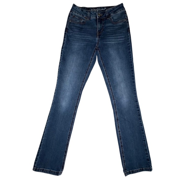 Maurices Denim - M Jeans by Maurices Straight Mid Rise Dark Sandblast Blue 0 Reg 737785